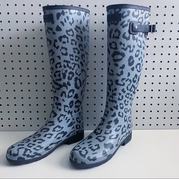 Hunter Shoes Hunter Leopard Print Refined Slim Fit Tall Boots